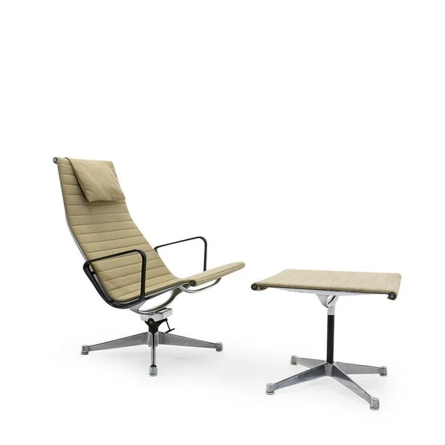 Set of Alu Lounge Chair and Footstool by Eames for Herman Miller, 1970s For Sale - Image 16 of 16