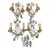 1920's e.f. Caldwell Regency Beveled Mirror Cut Crystal Back Bronze Wall Sconces Set of 3 For Sale