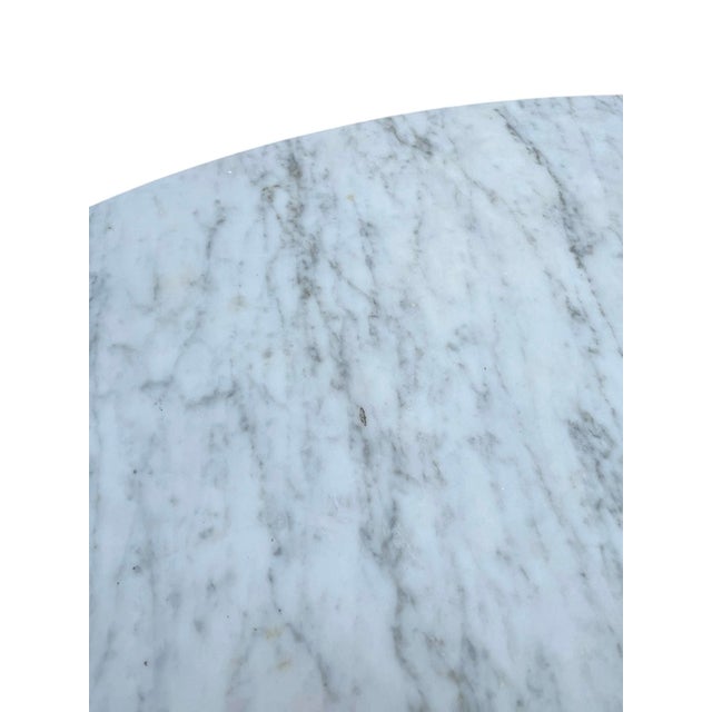 Antique Renaissance Revival Walnut Parlor TableWith White Marble Top For Sale - Image 12 of 18