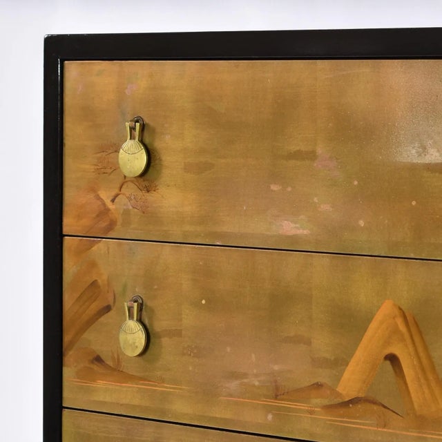 Edward Wormley Dunbar 4-Piece Black Lacquer Asian Modern Modular Credenza For Sale - Image 13 of 13