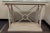 Metal Mid-Century Modern Neoclassical Style Glass Top Painted Metal Console Table For Sale - Image 7 of 7
