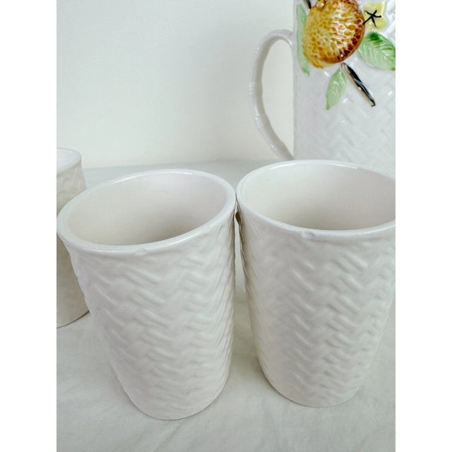 1960s Vintage Our Own Import Ceramic Pitcher and Cups Set- 5 Pieces For Sale - Image 11 of 12