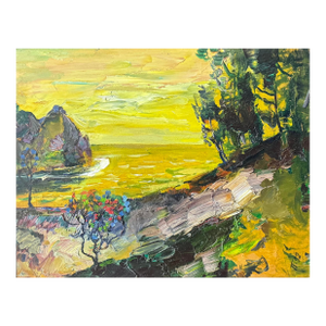 "Yellow Sea", Joseph Puchinskiy, Oil on Press Board Panel, D. 1992