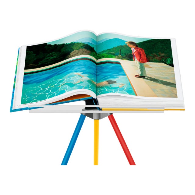 TASCHEN Books, Autographed David Hockney "A Bigger Book" Painting Collection with Book Stand Collector's Edition For Sale