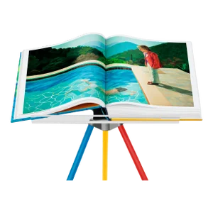 TASCHEN Books, Autographed David Hockney "A Bigger Book" Painting Collection with Book Stand Collector's Edition