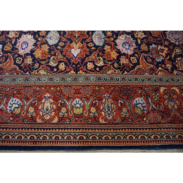 Early 20th Century Persian Silk & Wool Kashan Carpet For Sale - Image 9 of 13