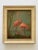 Various Artists Alfonso Toran Vintage Early 1950's Art Deco " Pink Flamingos " Framed One of a Kind Signed Realist Oil Paintings - Set of 2 For Sale - Image 4 of 12
