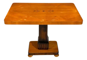 Swedish Art Deco, Inlaid Side Table, Stained Wood, Sweden, 1930s