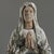 Religious Large Antique Folk Art Polychrome Concrete Statue of Our Lady of Lourdes For Sale - Image 3 of 11