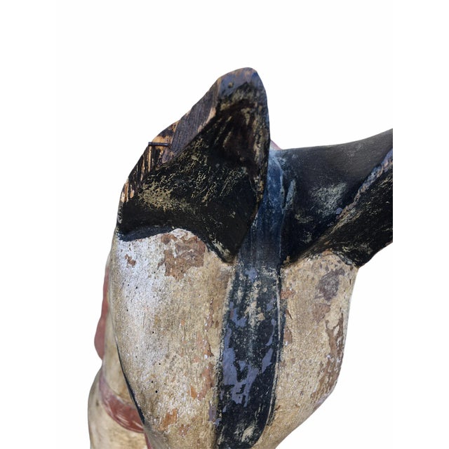 Antique Indian / Rajasthani Hand Carved Wooden Horse For Sale - Image 11 of 13