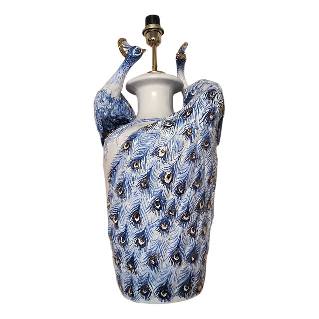 Capodimonte Porcelain Lamp, Italy, 1970s For Sale