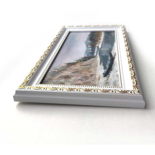2020s Framed Original Painting Winter River Landscape by Valeriya Serova For Sale - Image 5 of 12