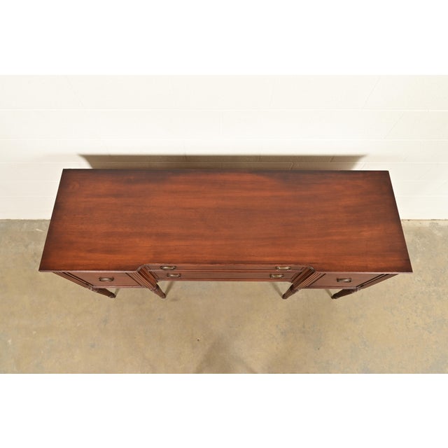 Baker Furniture Style Federal Carved Mahogany Sideboard Credenza For Sale - Image 11 of 14