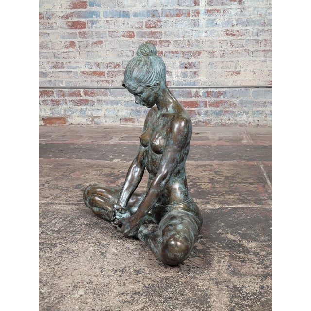 Nancy Mishkin - Nude Female in Yoga Pose -Bronze Sculpture For Sale - Image 4 of 12