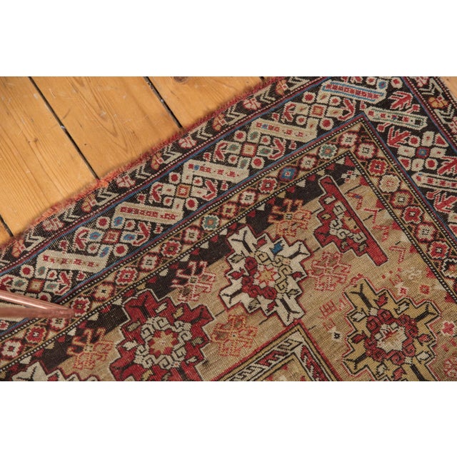 Bronze Antique Caucasian Square Rug - 3'10" X 4'8" For Sale - Image 8 of 12