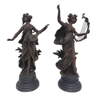 Regula Statues by Auguste Moreau, 19th Century, Set of 2 For Sale
