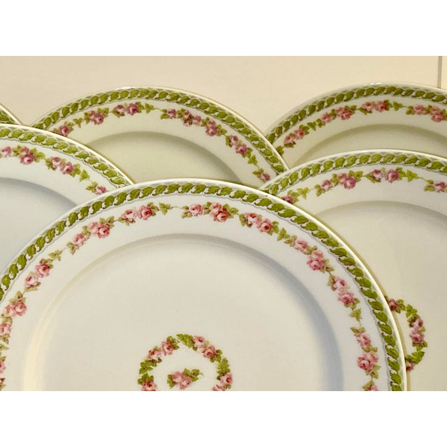 French Early 29th Century Limoges Redon Plates, Set of 6 For Sale - Image 3 of 12