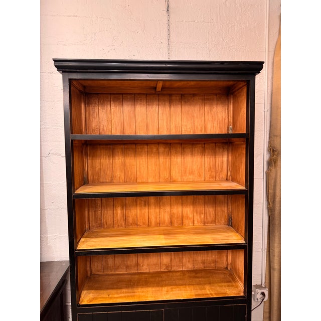 Late 20th Century Traditional Asian Wood Storage Bookcase For Sale - Image 5 of 12