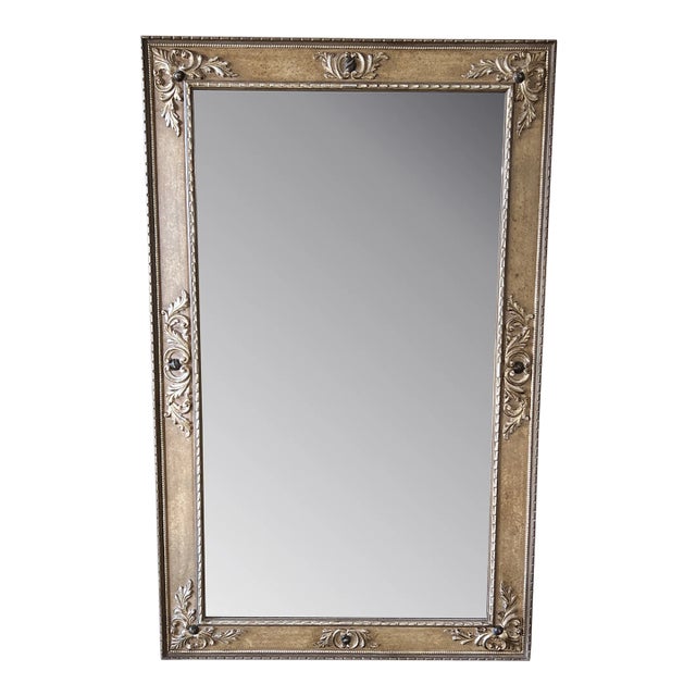 1990s Italian Hand Carved & Hand Painted Mirror For Sale