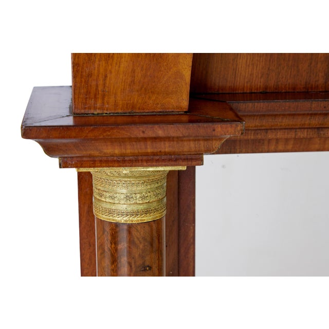 Antique Empire Revival Mahogany Pier Mirror, 1870 For Sale - Image 4 of 7