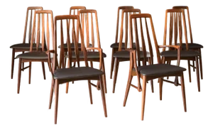 Vintage Danish Set of Ten Rosewood Eva Dining Chairs by Niels Koefoed