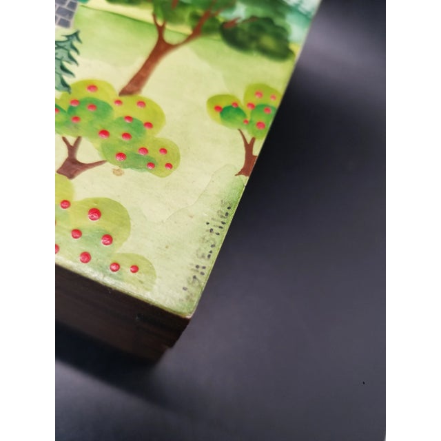 Vintage H. E. Stiles Product Wood Box With Farm Scene For Sale - Image 4 of 6