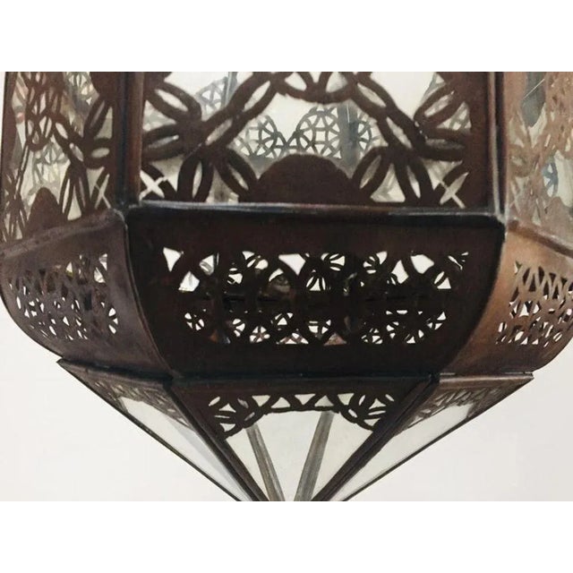 Metal Moroccan Light Fixture in Moorish Design For Sale - Image 7 of 12
