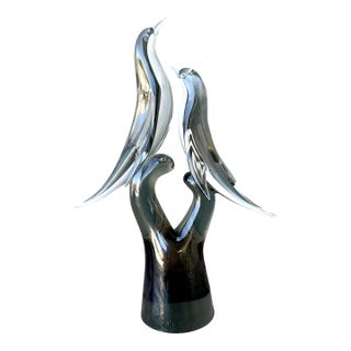 Vintage Italian Murano Seguso Glass Birds For Sale