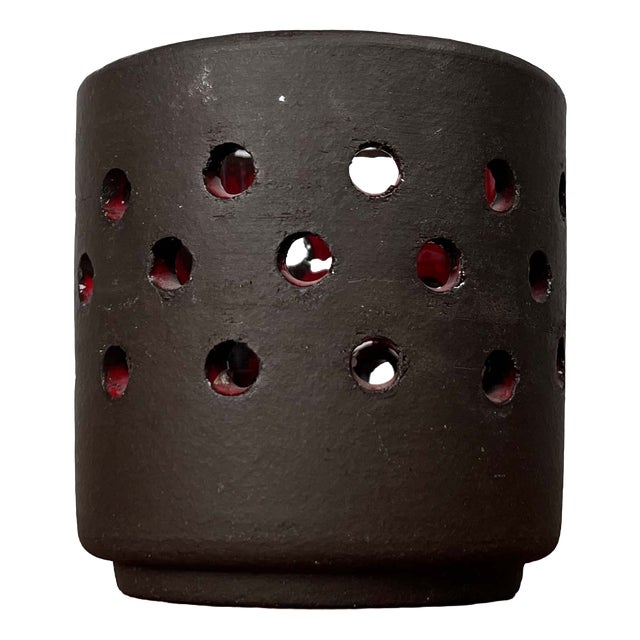 Mid-Century Modern Danish Studio Pottery Candleholder from Lehmann Pottery, 1960s For Sale