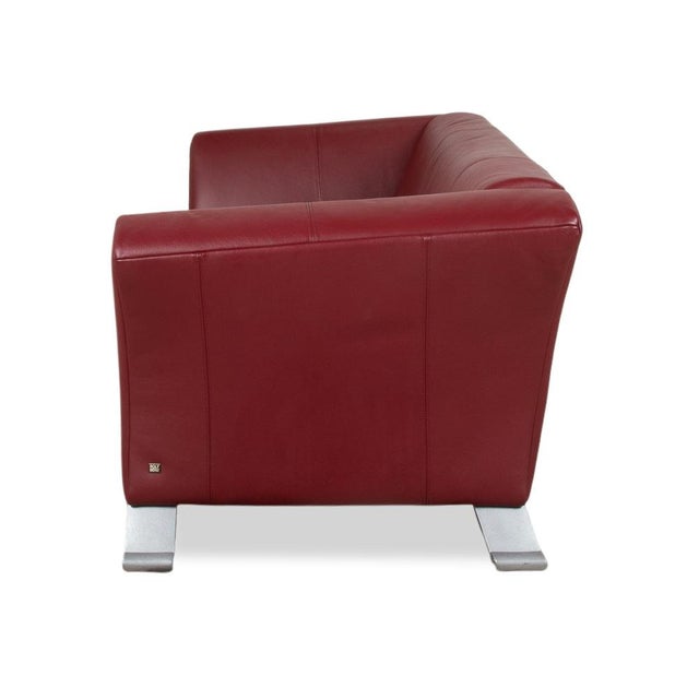 322 Leather Two-Seater Red Sofa by Rolf Benz For Sale - Image 10 of 11