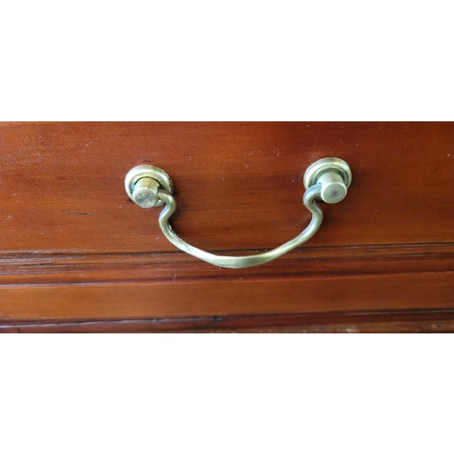 1900s Antique Handmade Rustic Farmhouse Cherry Tall Dresser Country Style For Sale - Image 4 of 6