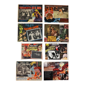 1950s Fantastic Collection of 8 Original and Rare Mexican Wrestling Movie Posters