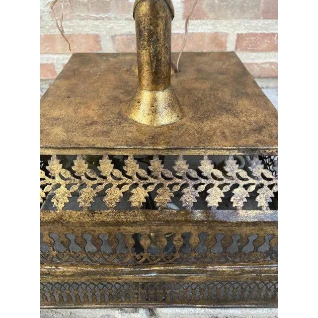 Vintage Brass Pendant Light, 1940s For Sale - Image 4 of 10