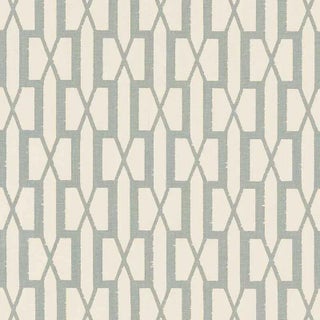 Sample- Schumacher X Veere Grenney Belvedere Fabric in Orpington Blue For Sale