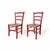 Rustic Vintage Italian Red Oak Ladderback Dining Chairs, Set of 2 For Sale - Image 3 of 10