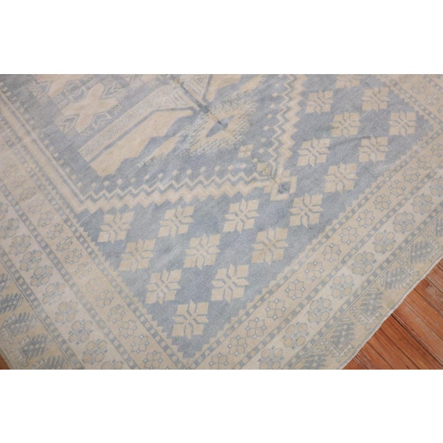 Vintage Zabihi Collection Blue Neutral Rug For Sale - Image 9 of 9