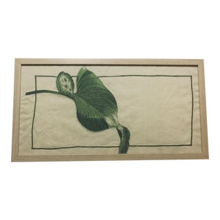 Modern Botanical Leaf Embroidery For Sale
