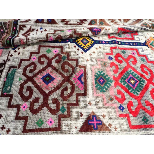 Galerie Shabab Collection Mid-20th Century Turkish Anatolian Wide Gallery Runner For Sale - Image 10 of 10