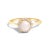 Contemporary 10K Yellow Gold Pearl 2 3/4 Cttw with Diamond 3/8 Cttw Halo Jewelry Set (Earrings, Pendant & Ring) For Sale - Image 3 of 6