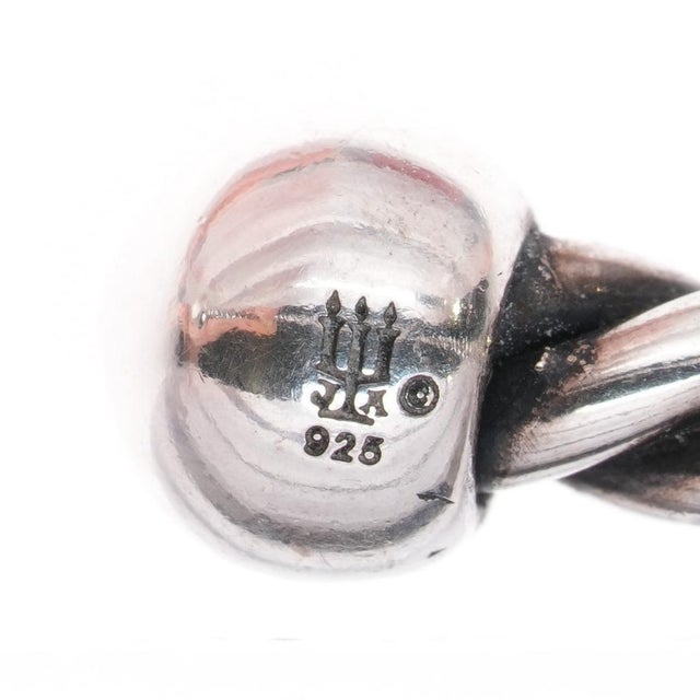 7.5" Retired James Avery Twisted rop cuff bracelet sterling silver For Sale - Image 4 of 7