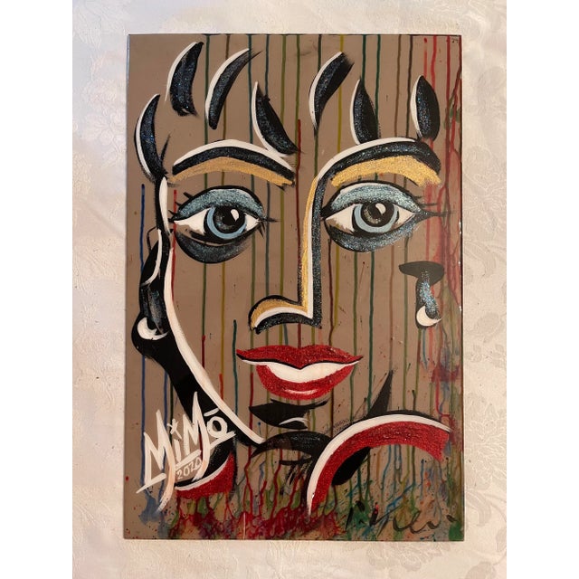 Abstract Portrait, Peter Keil and MiMo (Mike Mozart) Collaboration For Sale - Image 6 of 6