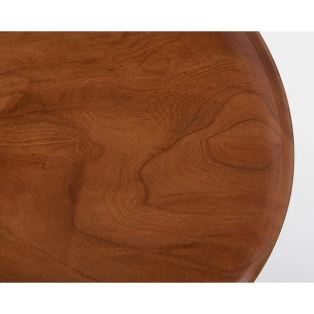Cherry Wood Plate Handmade Hand Turned Craftsman Wooden Vintage For Sale - Image 11 of 12