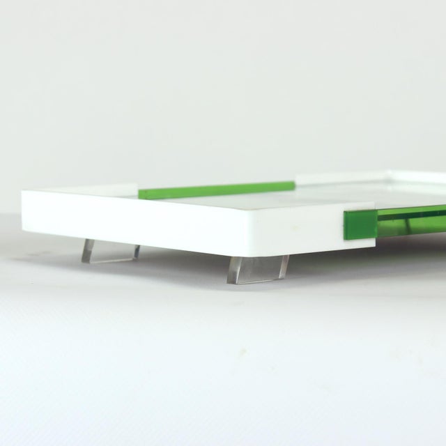 Drinking Glasses with Tray, Former Czechoslovakia, 1960s, Set of 6 For Sale - Image 6 of 10