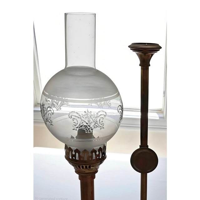 Victorian Antique Victorian Student Lamp, Signed c.a. Kleemann & c.f.a. Hinrichs For Sale - Image 3 of 12