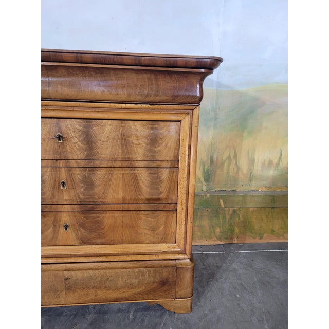 Small Louis Philippe Walnut Chest of Drawers For Sale - Image 3 of 13