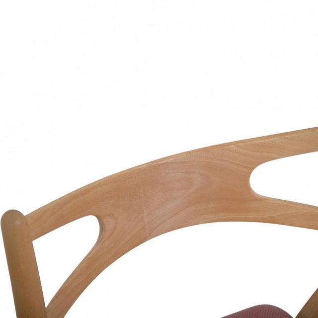 Vintage Sawback Chairs in Beech by Hans Wegner, 1995, Set of 6 For Sale - Image 10 of 18