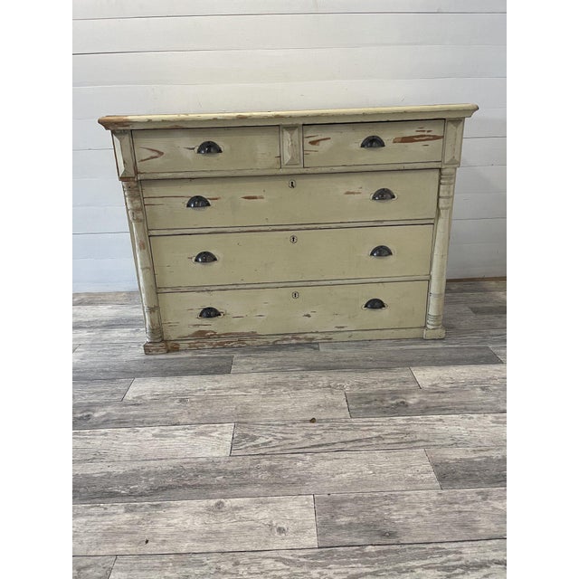 Wood Vintage Chest of Drawers in Pine For Sale - Image 7 of 7