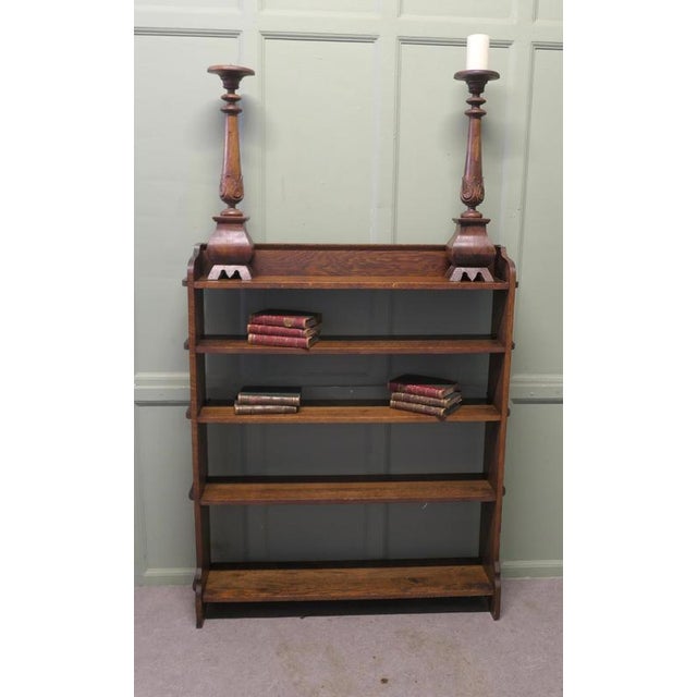 Late 19th Century Arts and Crafts Oak Open Front Bookcase, 1880 For Sale - Image 5 of 6