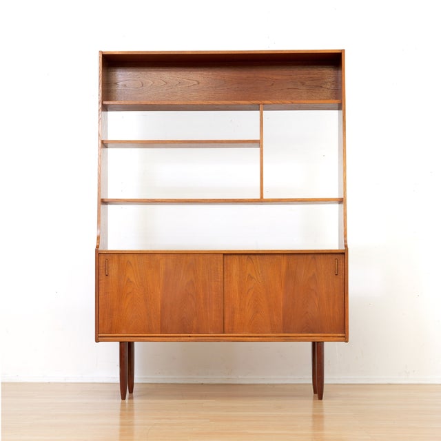1960s Mid Century Teak Bookcase Room Divider For Sale - Image 5 of 12