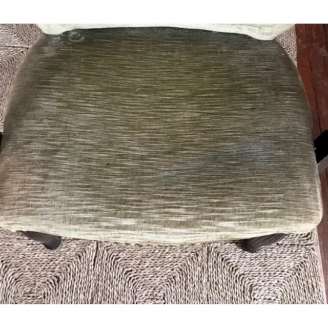 Mid Century Arm Chair in Velvet With Nail Heads For Sale - Image 11 of 11